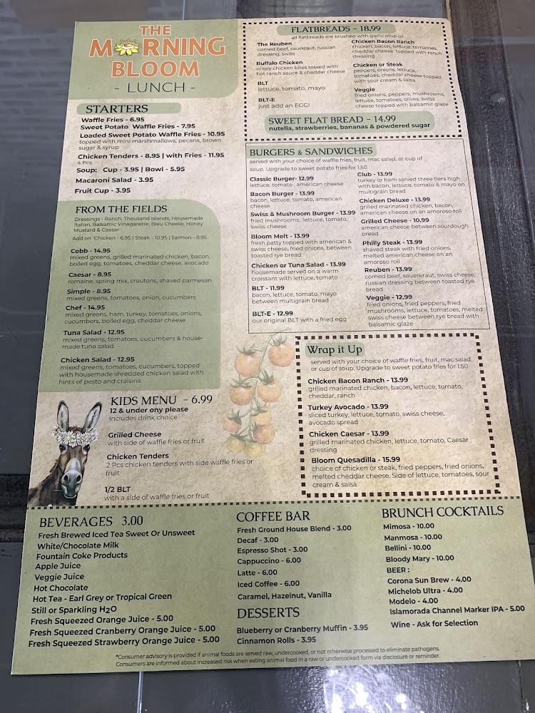 The Morning Bloom Menu image 2