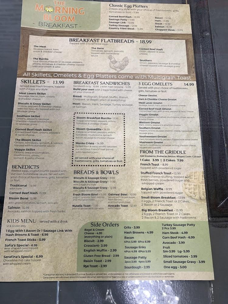 The Morning Bloom Menu image 3
